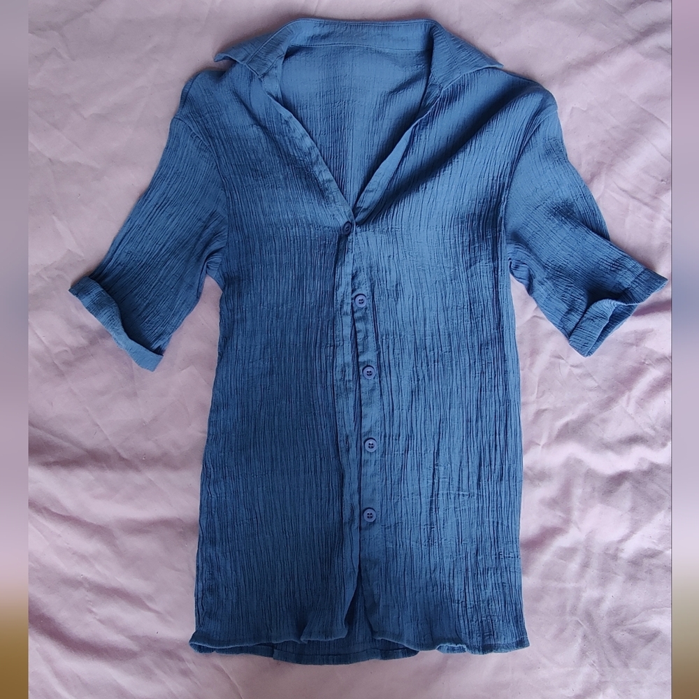 Machine Blue Women's Blouse